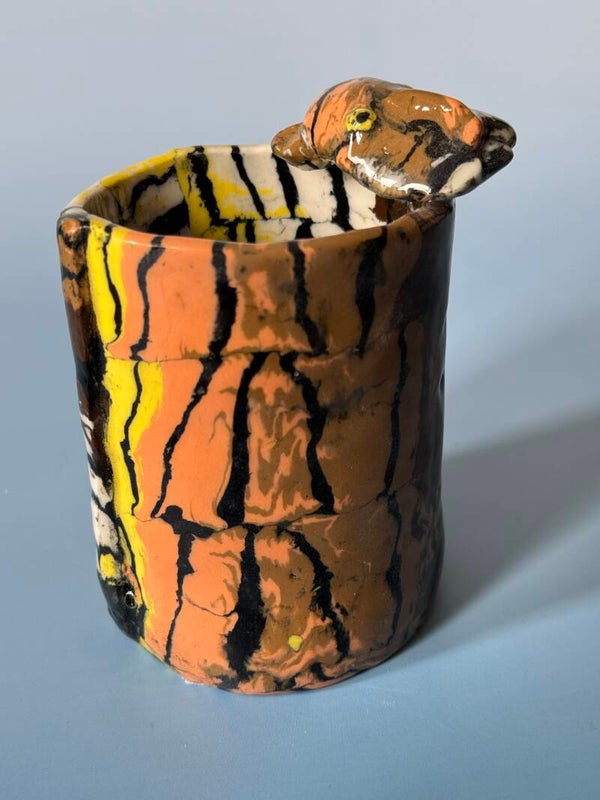 Tijgermok van porselein