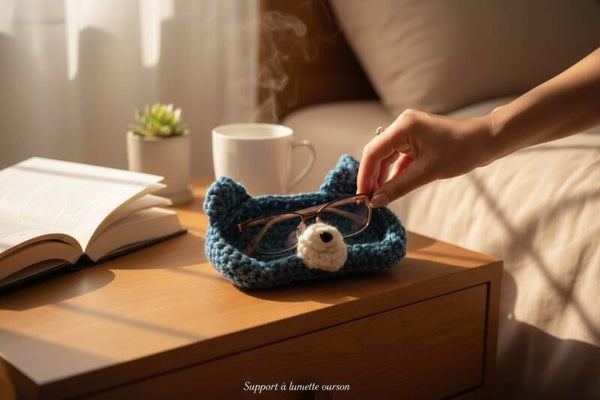 🧸 Support à Lunettes Ourson au Crochet – Pratique & Cocooning 🧸