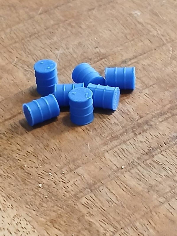 10x blauwe olievaten  H0