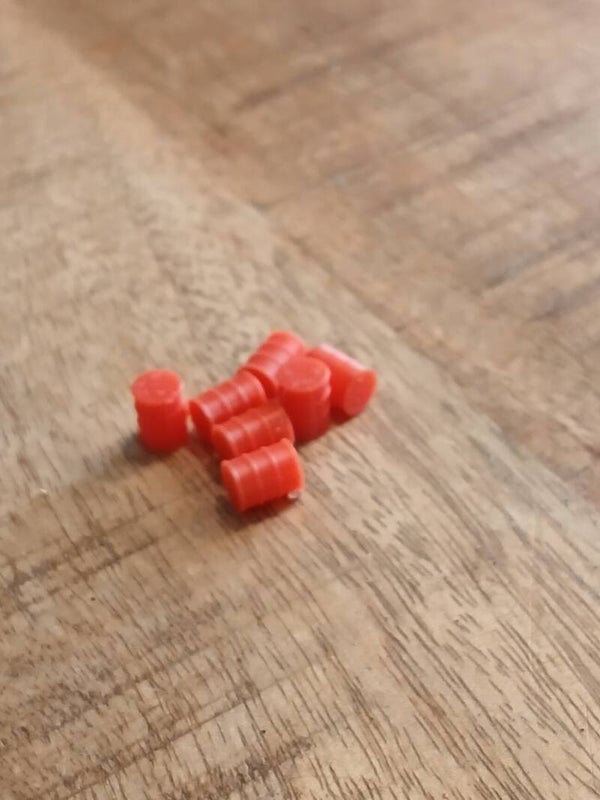 10x rode olievaten  H0