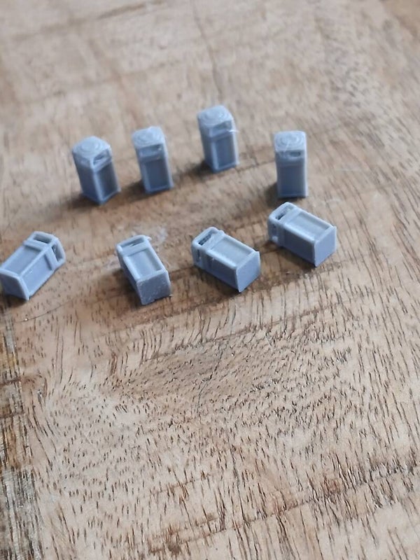 Staande afvalbakken grijs   H0