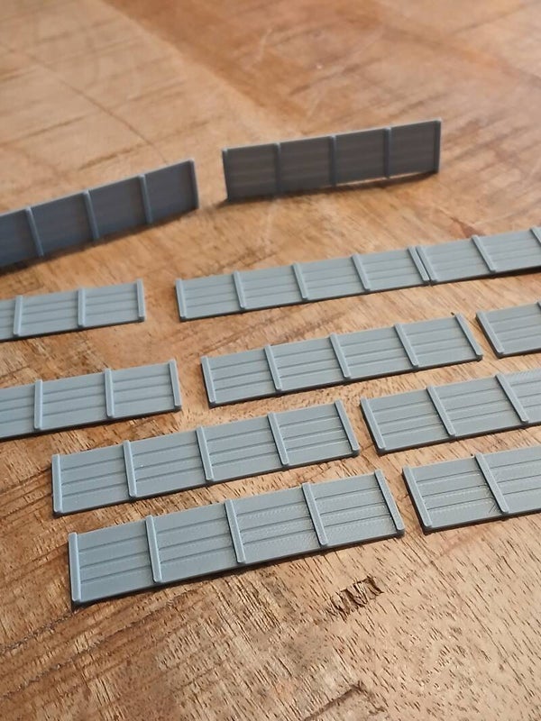 Betonschuttingen 8x 2 cm           H0