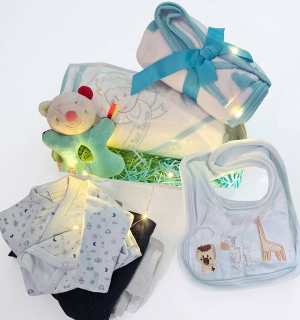 Coffret Naissance Bébé Maxx - Petit Ours Bleu (10 Pièces)