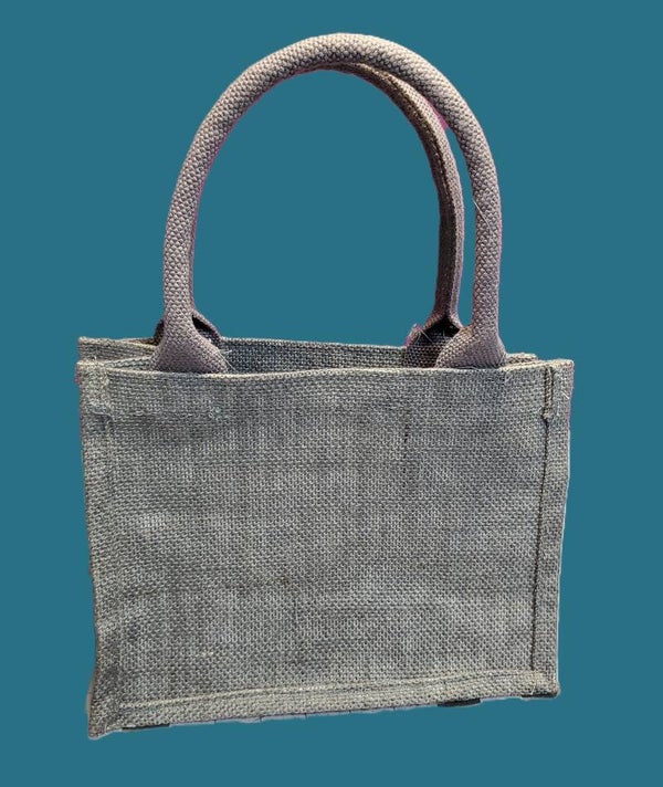 SLID COLOR MEDIUM 100% JUTE BURLAP TOTE