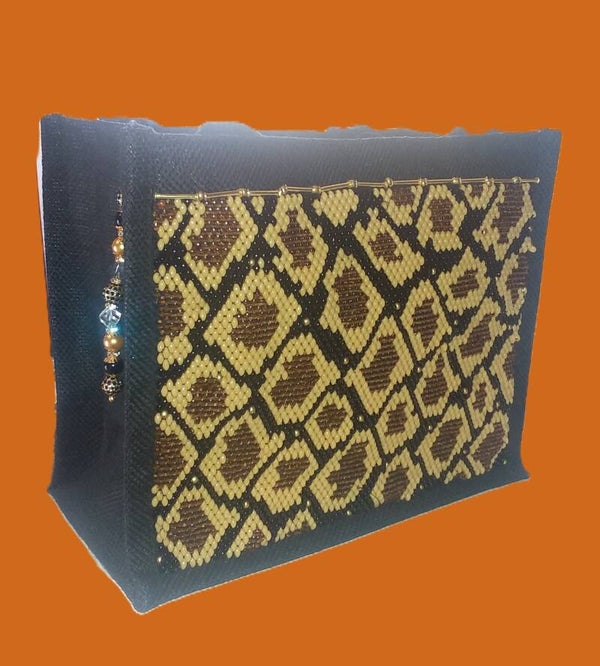 ROCK PYTHON BEADED TOTE