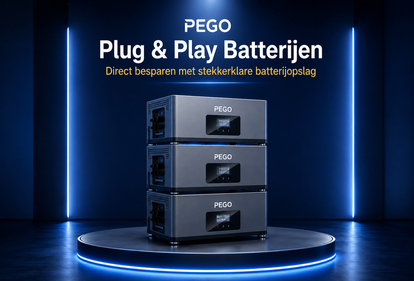 PEGO Plug & Play Batterijen op showroompodium