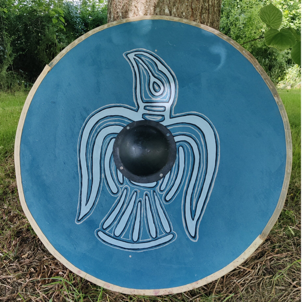 bouclier CORBEAU ou OISEAU DE PROIE (BLEU)