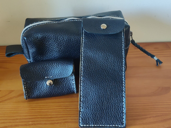 Ensemble trousse de toilette CAMILLE - BLEU MARINE