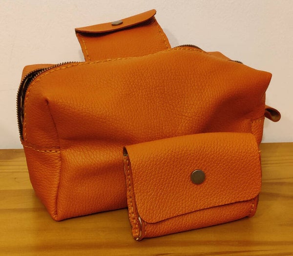 Ensemble trousse de toilette CAMILLE - ORANGE