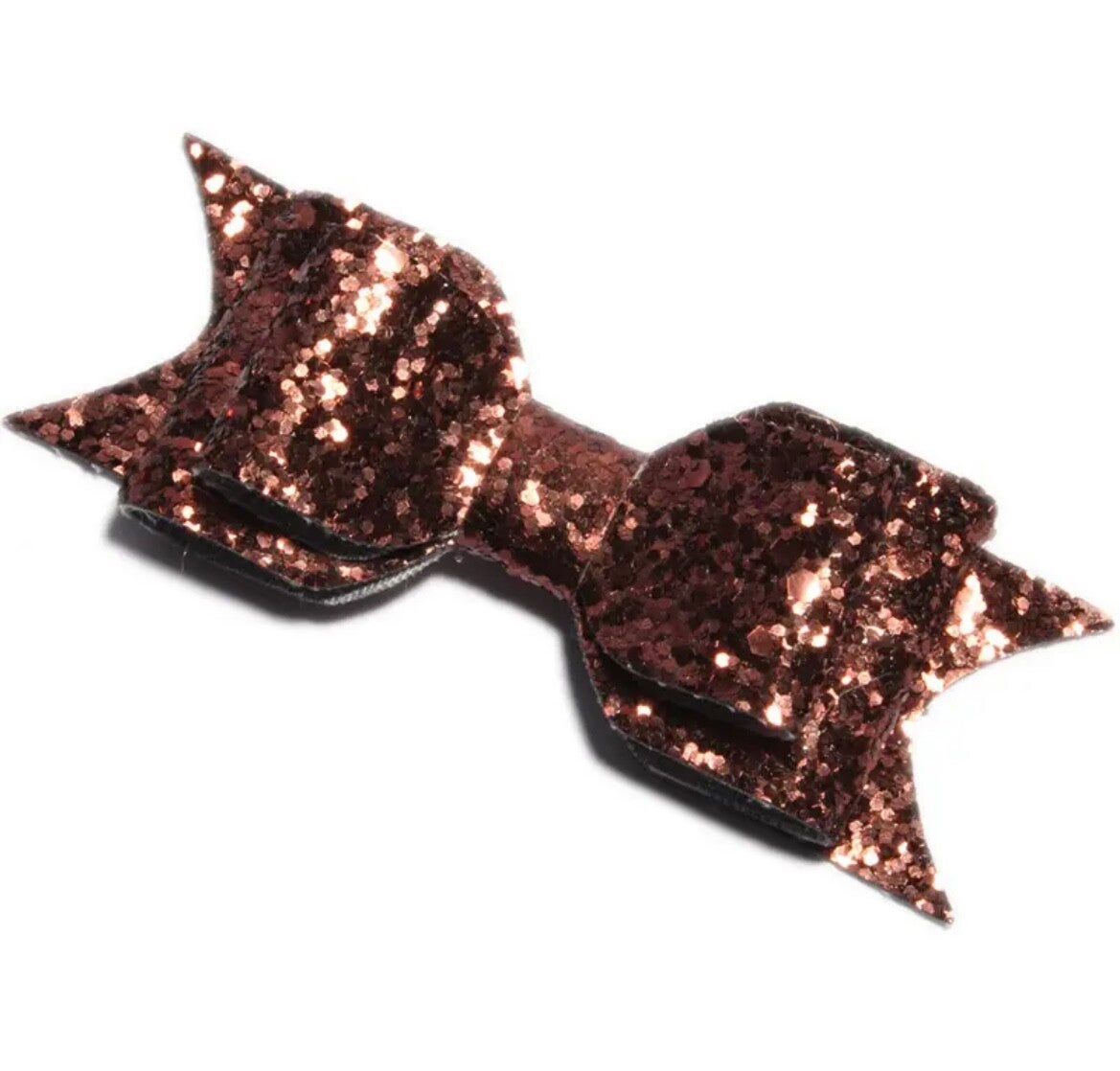 Haarclip glitter bruin