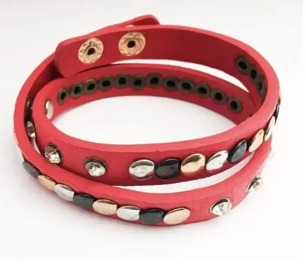 Armband studs rood