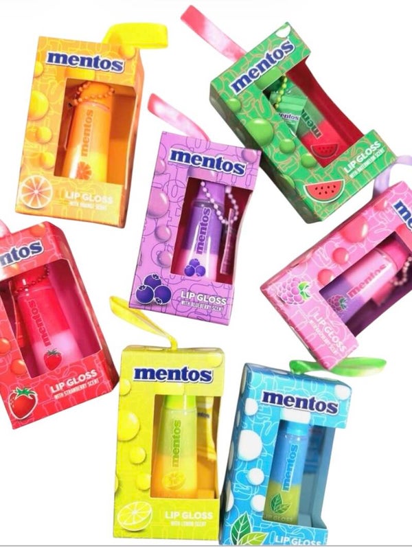 🍬 Mentos Lip Gloss Collection: De zoetste glans voor jouw lippen! 🍬
