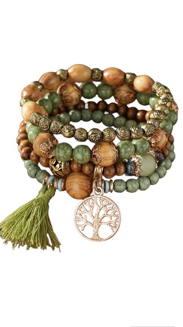 Kralen armband (groen)