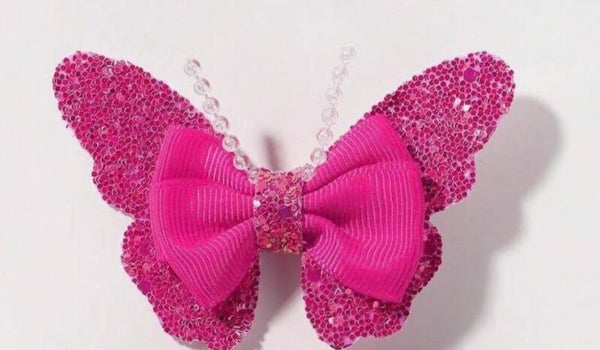 Haarclip vlinder roze