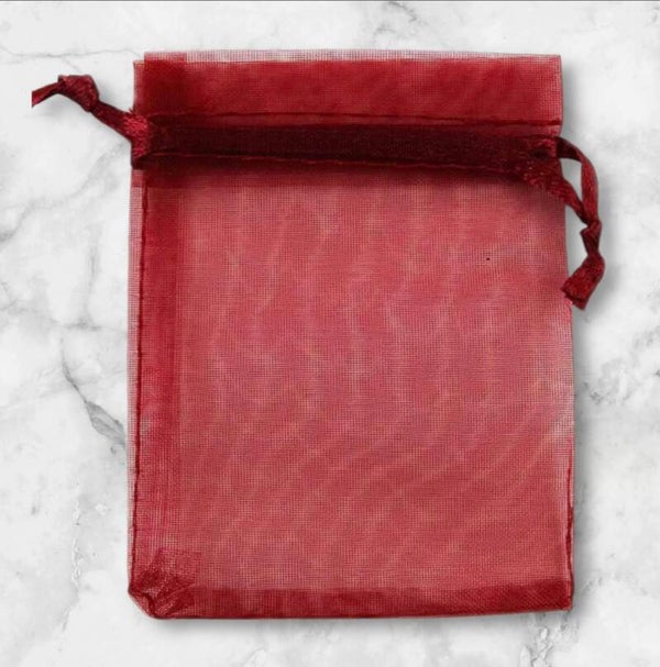 Organza zakjes wijn rood