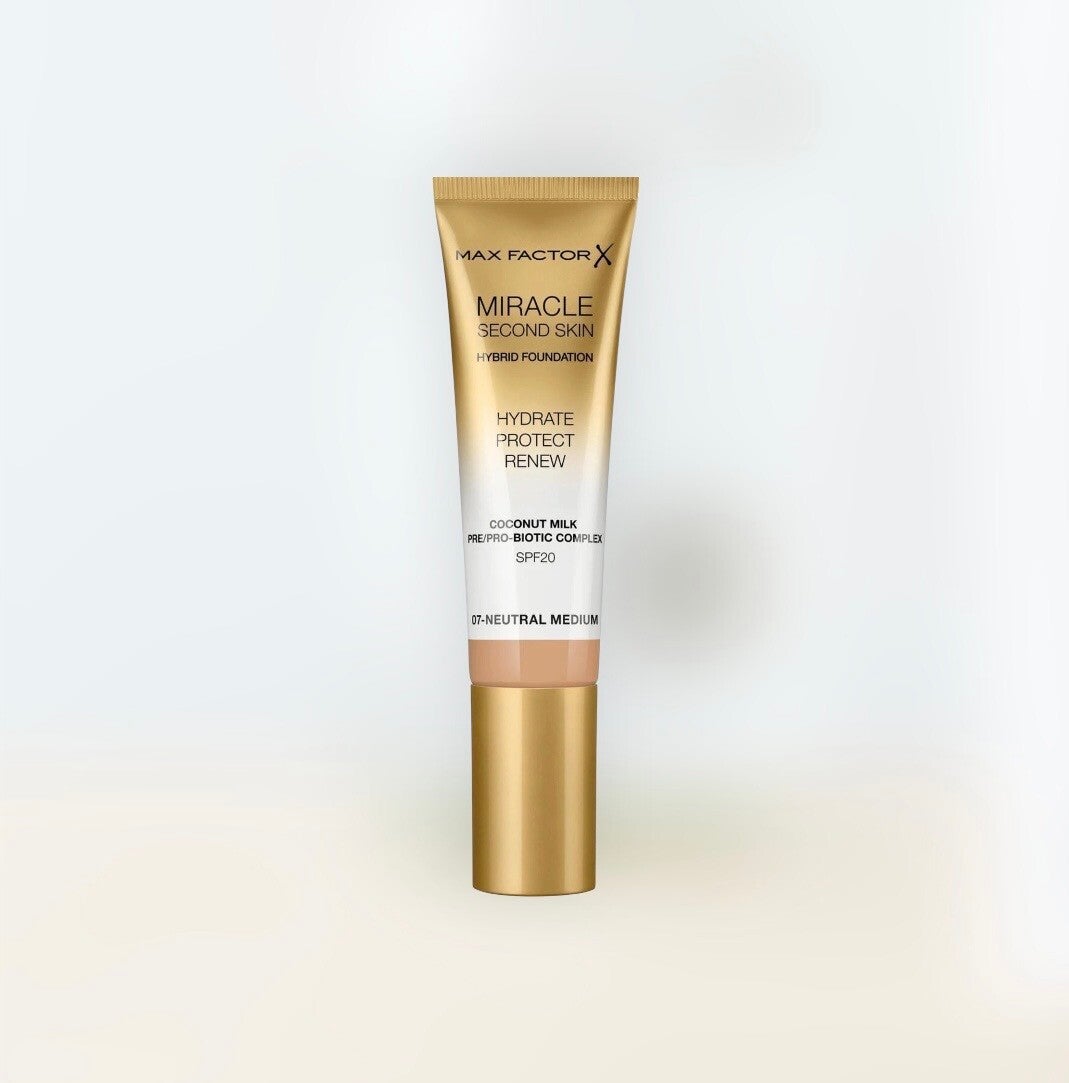Max Factor Miracle Second Skin Foundation - 07 Neutral Medium