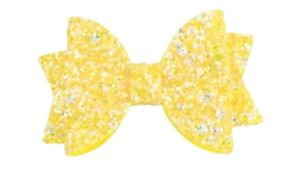 Haarclip glitter geel