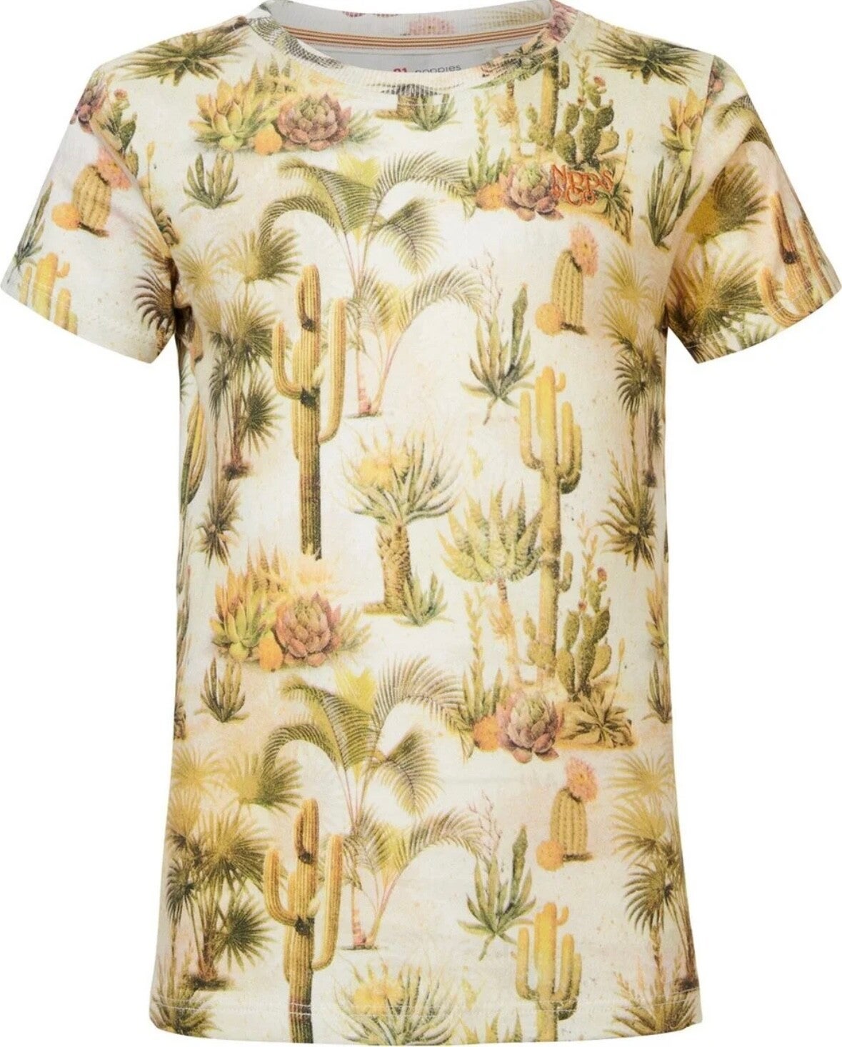 Noppies Boys Tee Decherd short sleeve all over print Jongens T-shirt - Whisper White - (Maat 92)