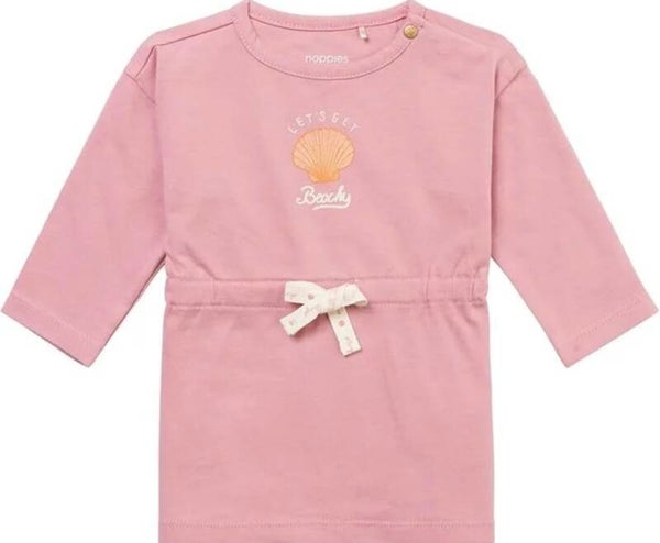*Noppies Girls Girl Dress Nuevo Long Sleeve Chest Print Play Dress (Maat 86)