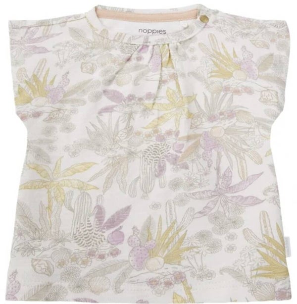 Noppies Girls Tee Nephi short sleeve all over Pristine (Maat 80)