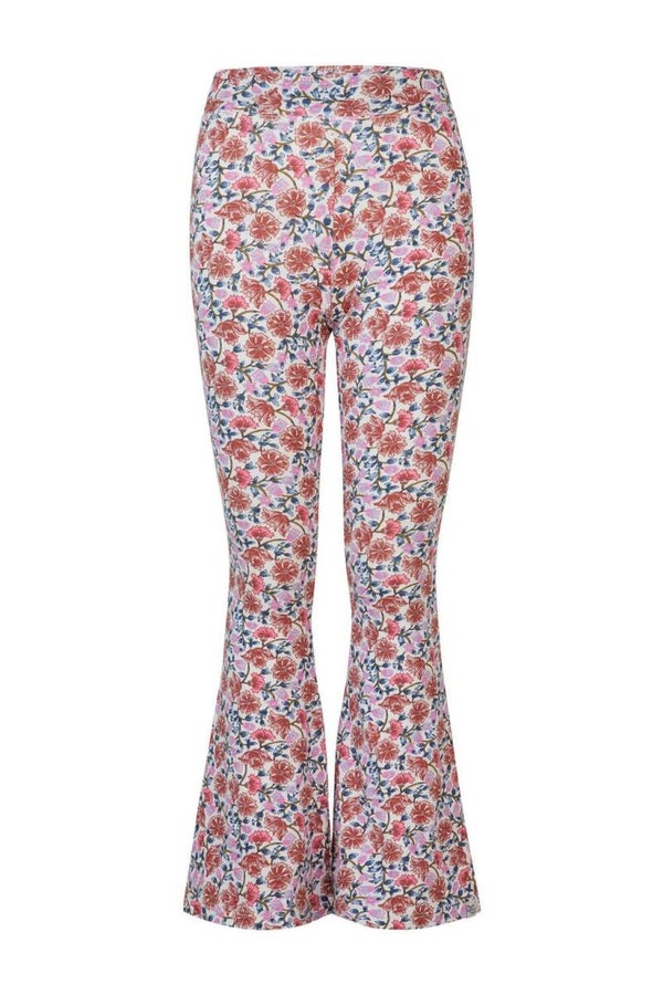 Noppies  flared broek Paragould met all over print wit (Maat 92)
