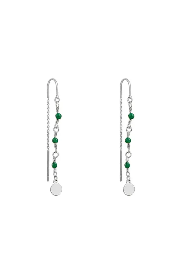 Oorbellen Dangle Groen Copper