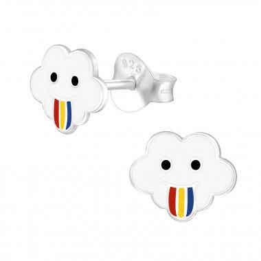 Oorbellen wolk (zilver 925)