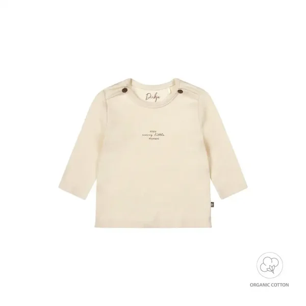 Dirkje unisex baby bio longsleeve off white (Maat 68)