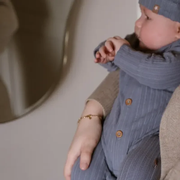 Dirkje jongens baby bio boxpakje mutsje zachtblauw (Maat 62)