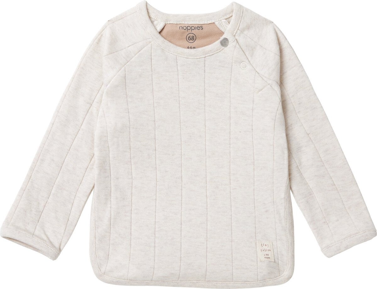 Noppies Unisex tee Tedder long sleeve Unisex T-shirt - Oatmeal - (Maat 50)