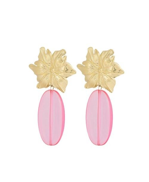 oorbellen flawless flower - Pink