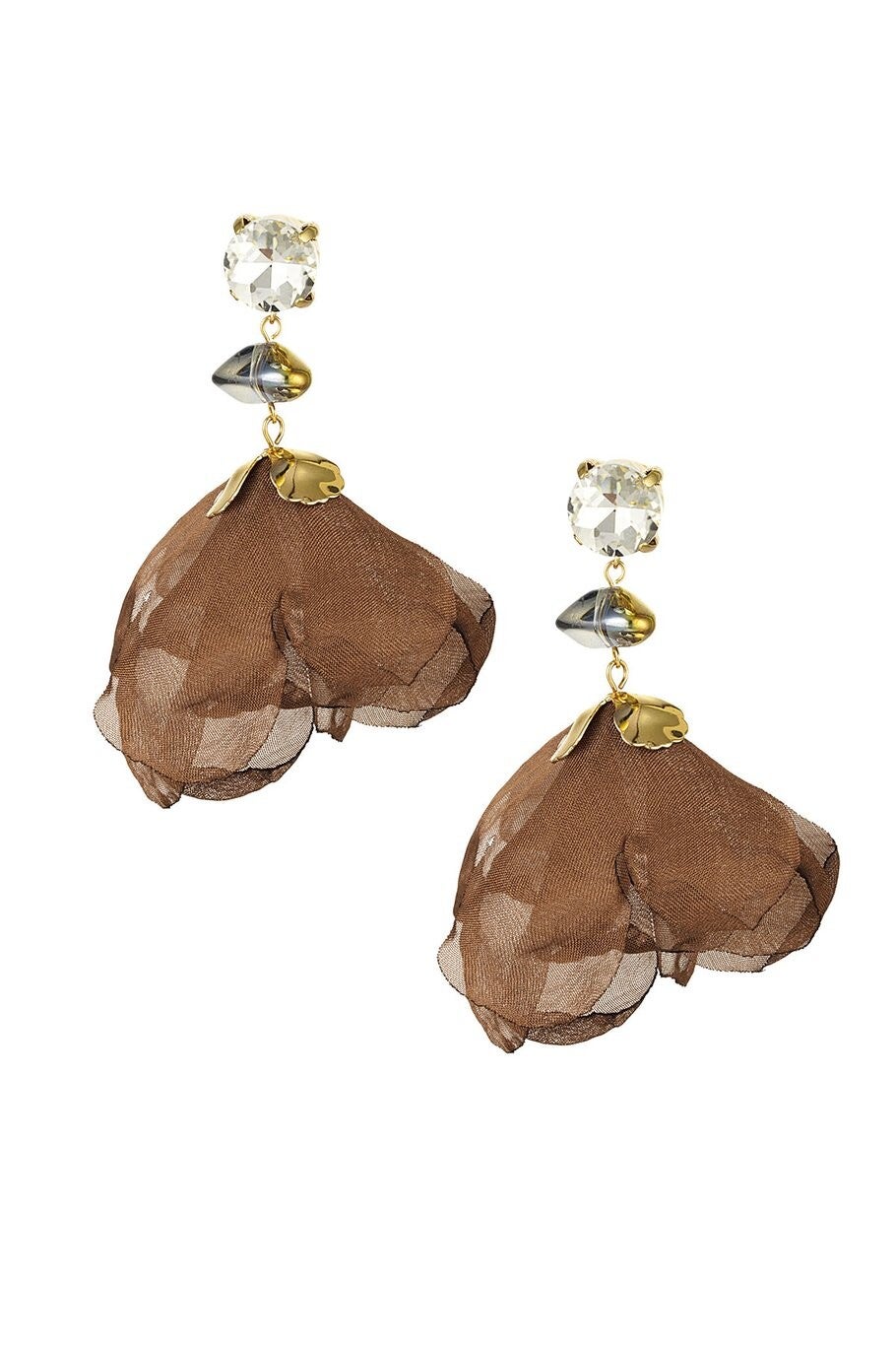 Oorbellen fall rose - Brown