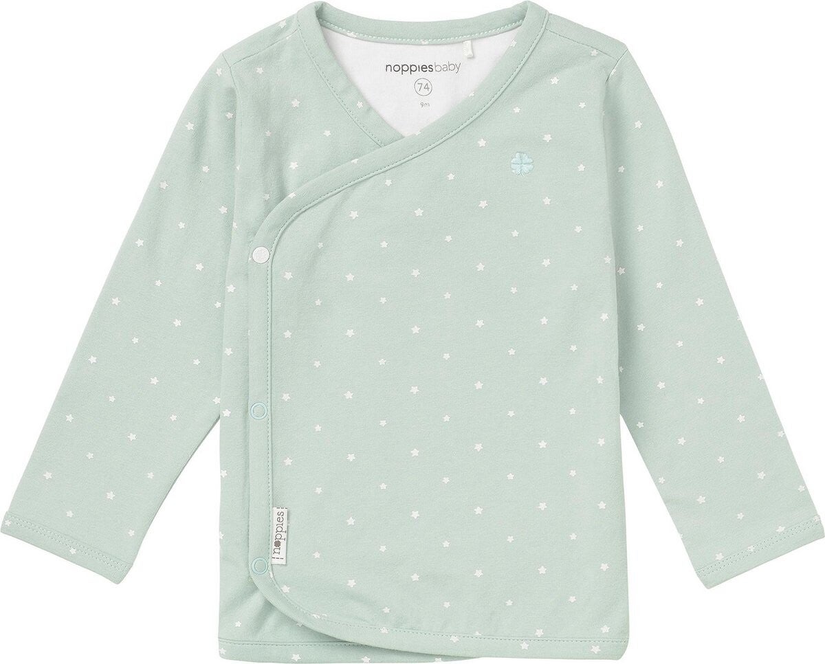 Noppies Tee Anne AOP - Grey Mint - (Maat 68)