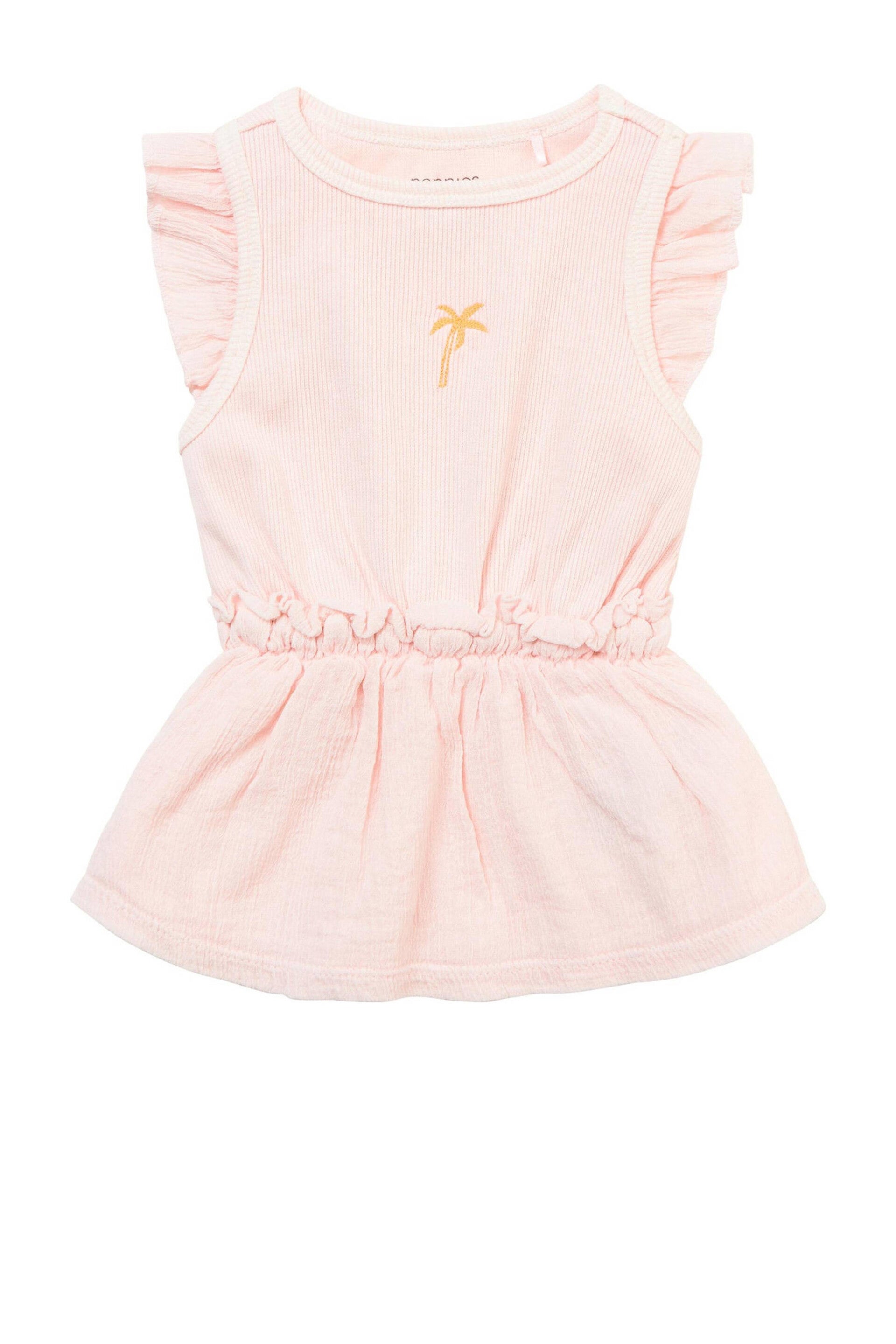 *Noppies  baby jurk Newnan met ruches roze (Maat 74)