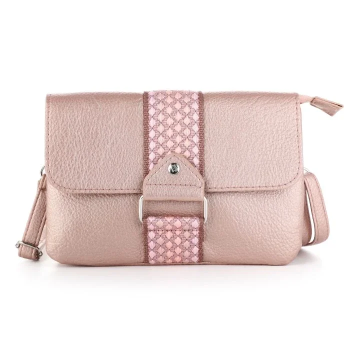 Shoulder bag - imitation leather bag - champagne