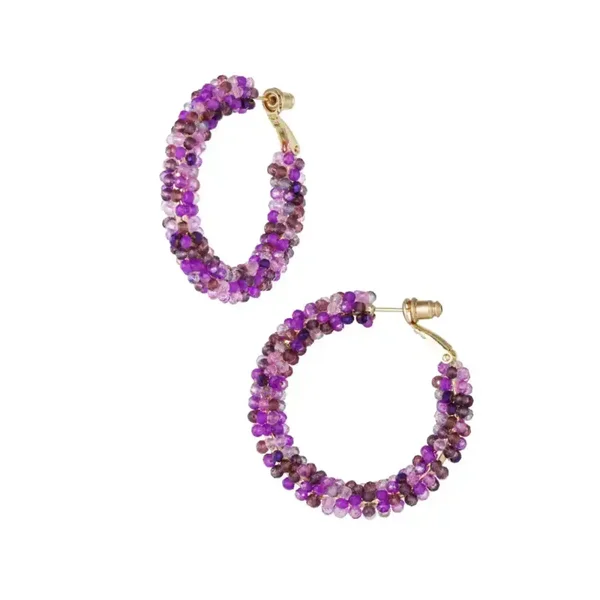 Oorringen autumn big glaskralen