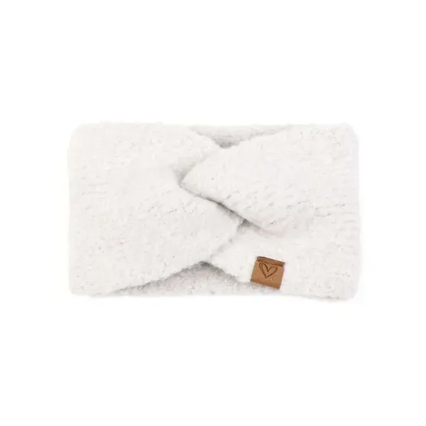 Luxe Gebreide Winter Hoofdband – Light Gray
