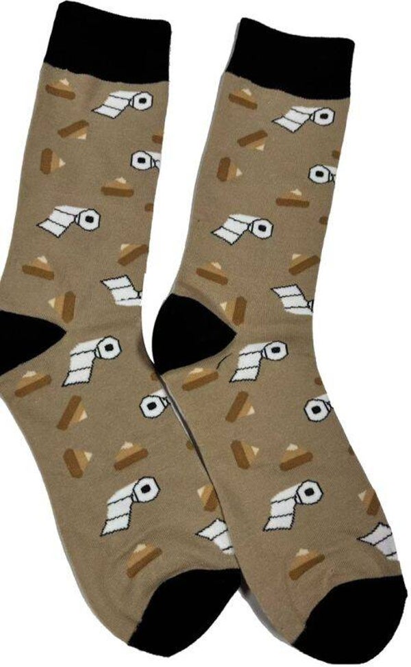 Sokken toilet papier