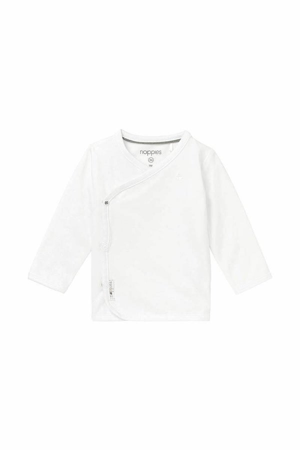 *Noppies Baby Longsleeve Little - White (Maat 56)