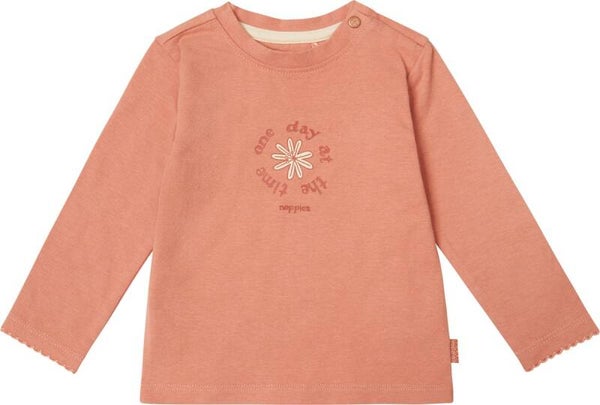 Noppies Girls tee Villeneuve long sleeve - Cameo Brown - (Maat 56)