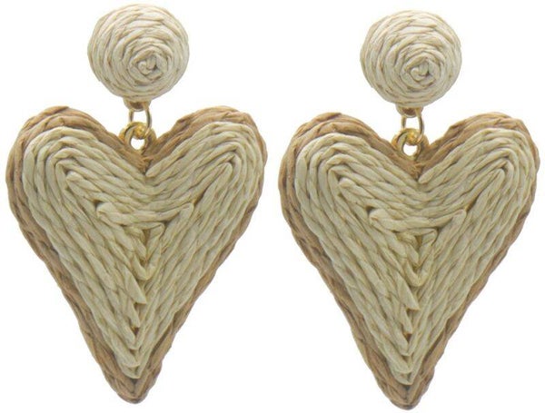 Statement Oorbellen Hart Beige