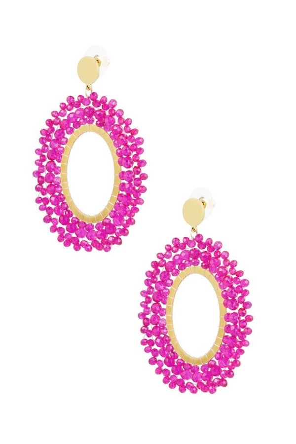 Oorbellen party roze