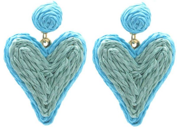 Statement Oorbellen Hart Blauw