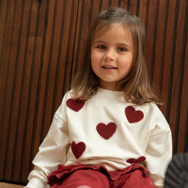 Dirkje Sweater Amour&Love Paws antiqe white (Maat 62)