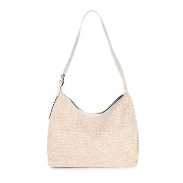 Hobo Bag • Beige • Stro-look