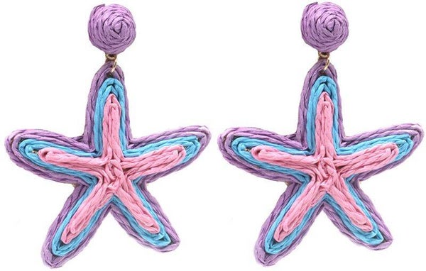 Oorbellen zeester -multi