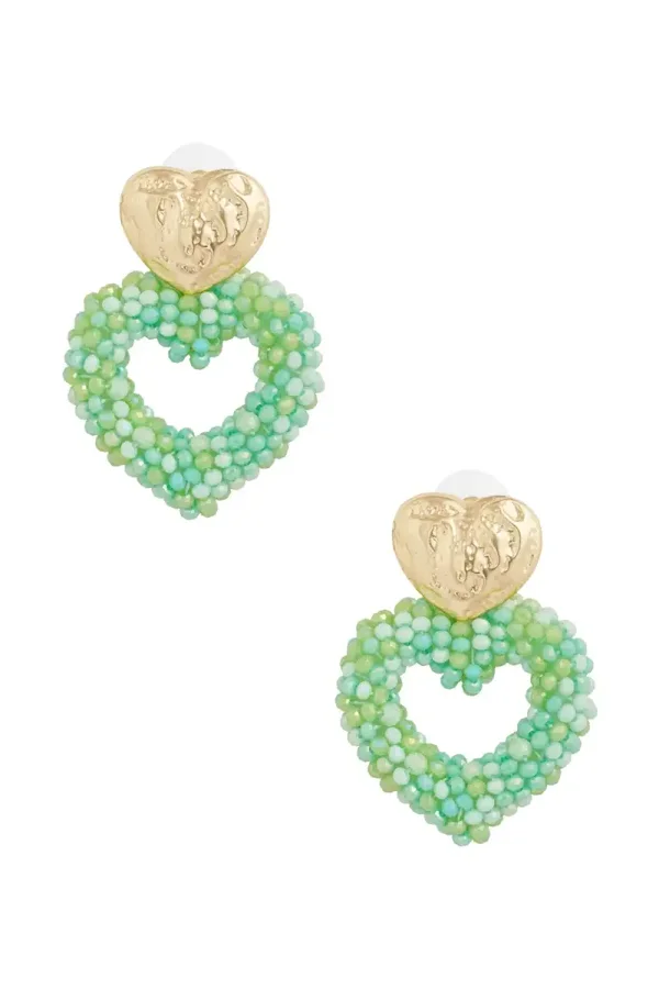 Oorbellen way to my heart - Groen
