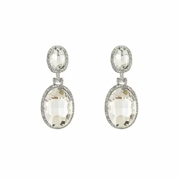 Crystal party oorbellen - met stainless steel oorsteker