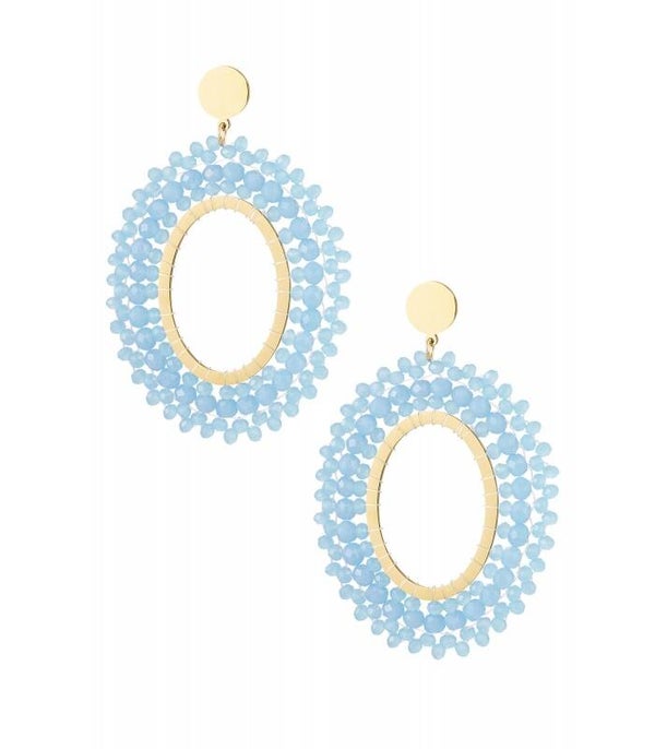 Oorbellen party blauw