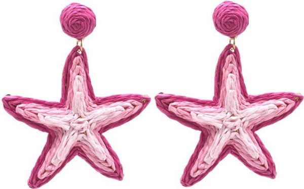 Oorbellen zeester -roze